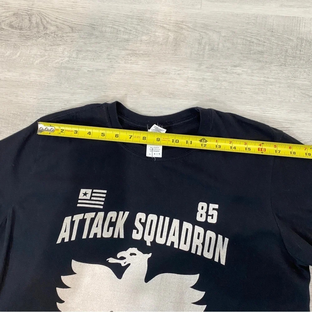Gilden Attack Squadron Basic Black T Shirt Size L - Picture 7 of 14